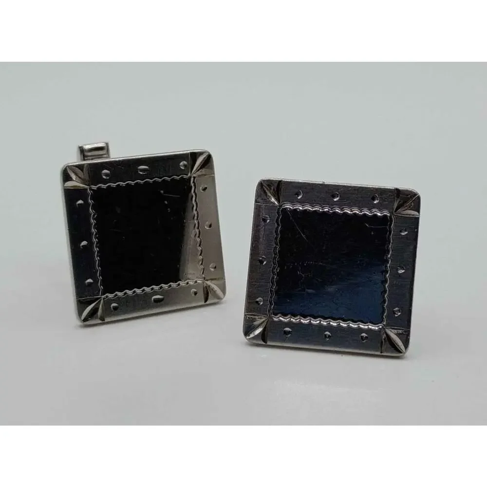 Vintage Sterling Silver Cufflinks – Signed Squire Sterling
